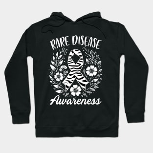 Rare Disease Zebra Rare Disease Day Rare Disease Awareness Hoodie